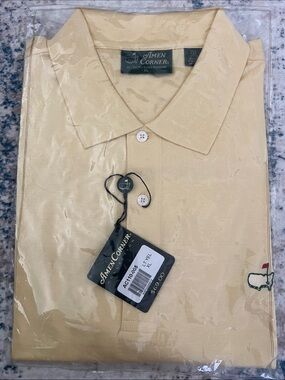 Amen Corner Men’s Polo Shirt in Pale Yellow